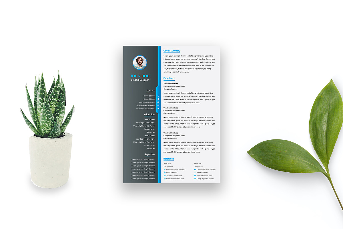 Resume Template / EPS,AI, a Resume Template by Annudesign (Photo 5 of 7)