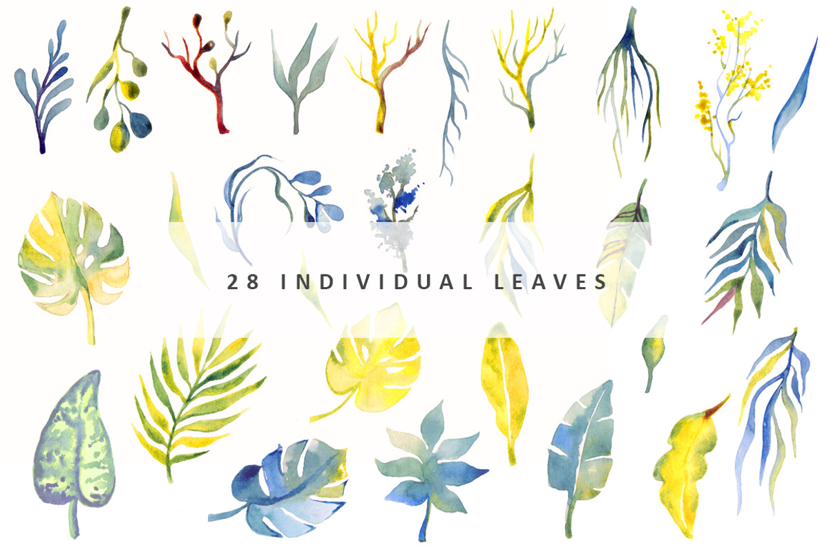 Tropical Paradise-watercolor set, an Object Graphic by Kseniya_design (Photo 3 of 12)