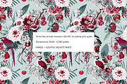 Crimson Aviary - Seamless Pattern, a Pattern Graphic by YARROO (Thumbnail 8 of 10)