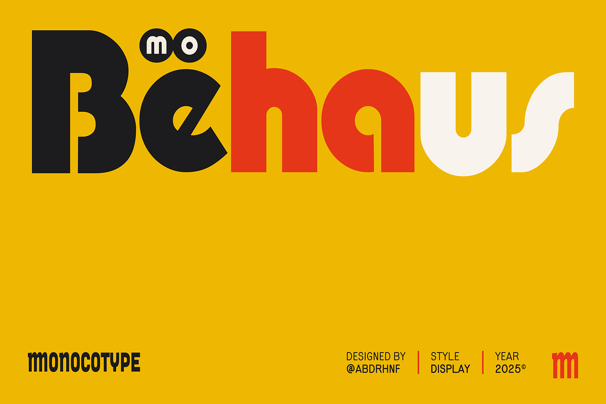 MO Behaus - Geometric Bauhaus Font, a Sans Serif Font by Monoco Type Foundry (Photo 1 of 7)