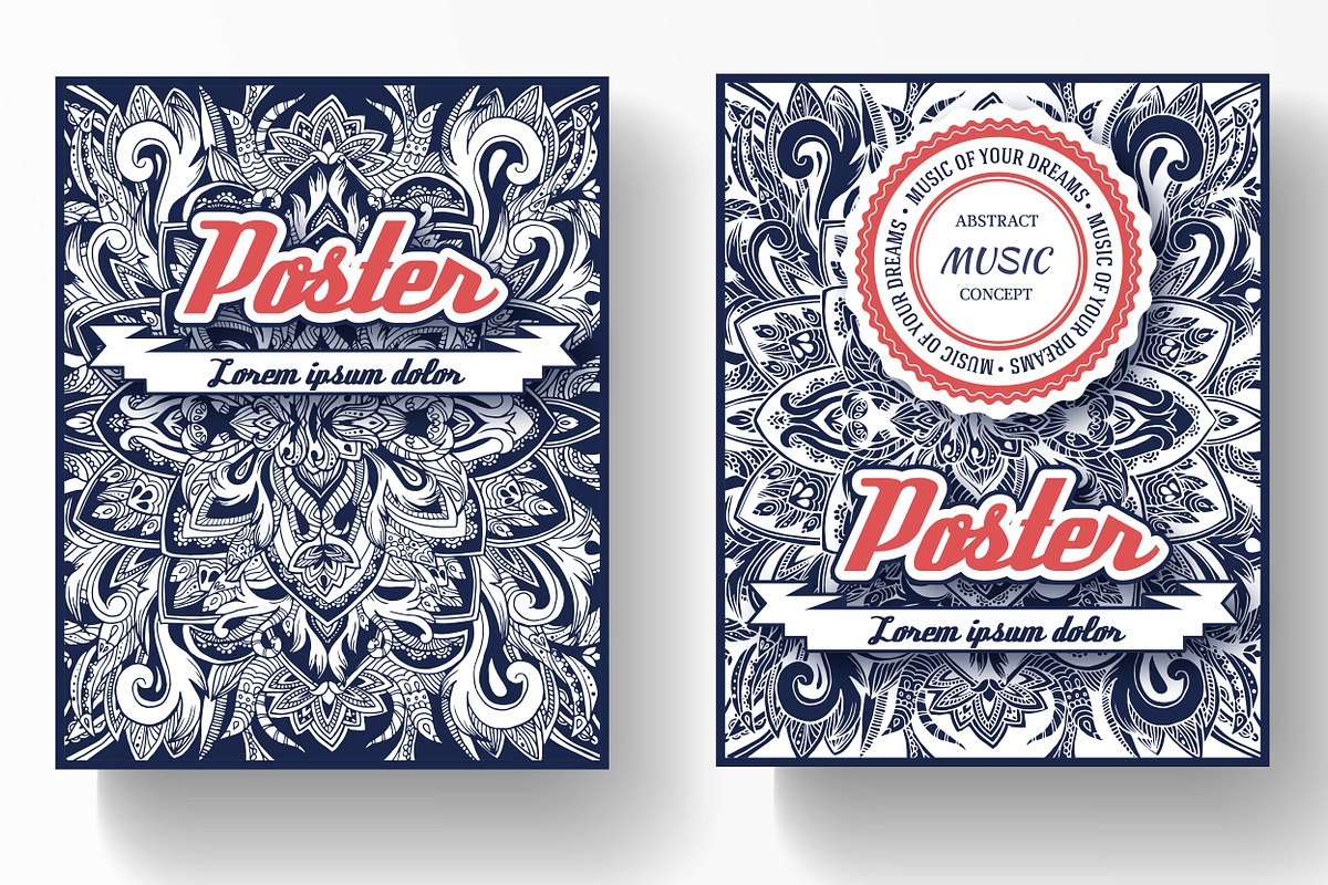 Set of ornamental cards - vector, a Brochure Template by LineTale