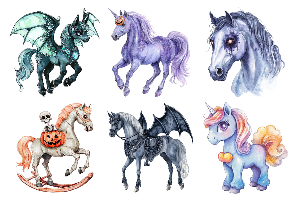 Halloween Horses Clipart, an Illustration by Daily.Designs (Photo 4 of 5)