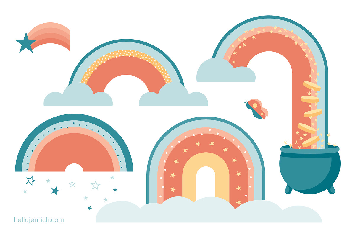 Sky Ways Illustration Collection, a Decorative Illustration by hellojenrich (Photo 5 of 12)