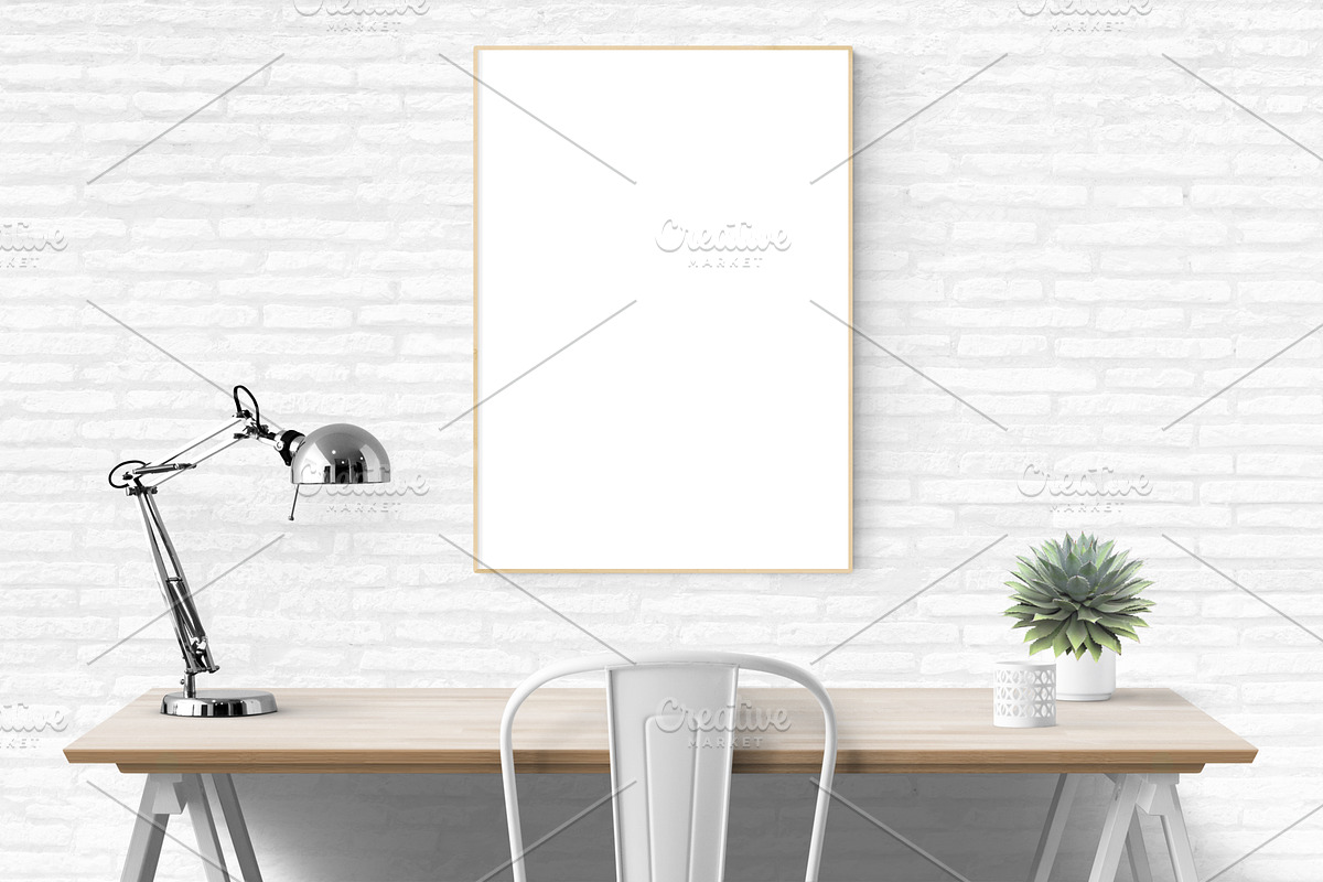 poster frame mockup A2 / 50x70cm, a Print Template by PinkJellyfish (Photo 3 of 9)