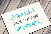 Blue plants. Watercolor set, a Decorative Illustration by SaharaArt (Thumbnail 5 of 7)