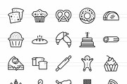 50 Bakery Line Icons, an Icon by IconBunny (Thumbnail 2 of 2)