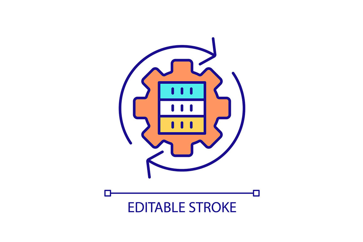 Update of digital data storage RGB, an Outline Icon by IMG Visuals