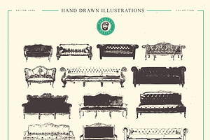 VECTOR SOFA HAND DRAWN BUNDLE 8.0