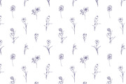 Engraved flowers seamless patterns, a Pattern Graphic by Good Studio (Thumbnail 2 of 6)