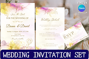 MINIMAL Golden WEDDING INVITATION SE, an Invitation Template by MagicLove Creations (Thumbnail 1 of 7)