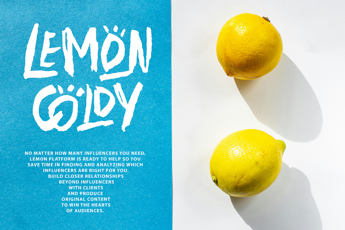 Lemon Coldy Brush Font, a Handwritten Font by Maulana Creative (Photo 4 of 6)