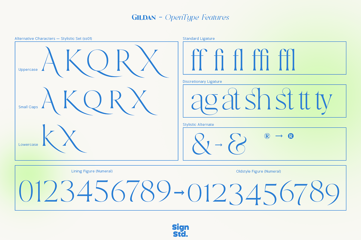 Gildan - Extra Light with Italic, a Serif Font by Sign Studio (Photo 5 of 10)