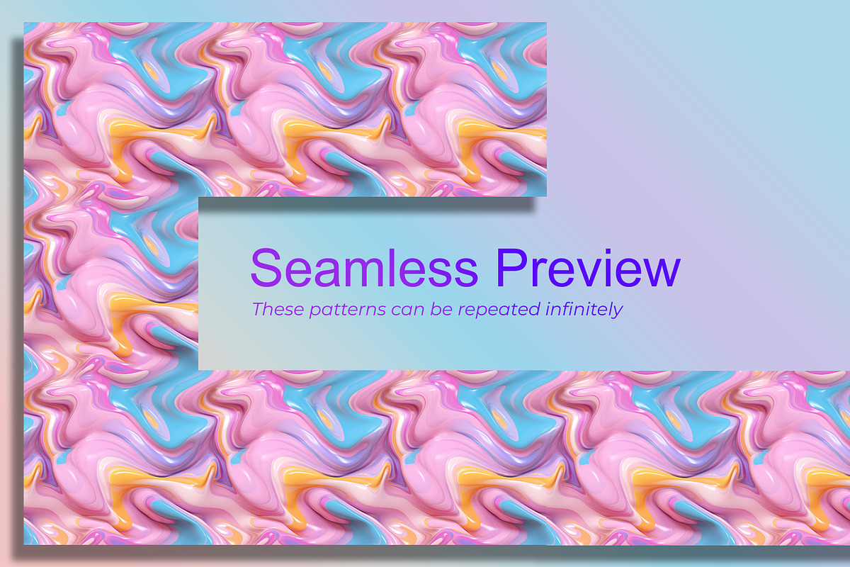 Pastel Liquid Seamless Pattern, a Pattern Graphic by Forhadx5 (Photo 2 of 11)