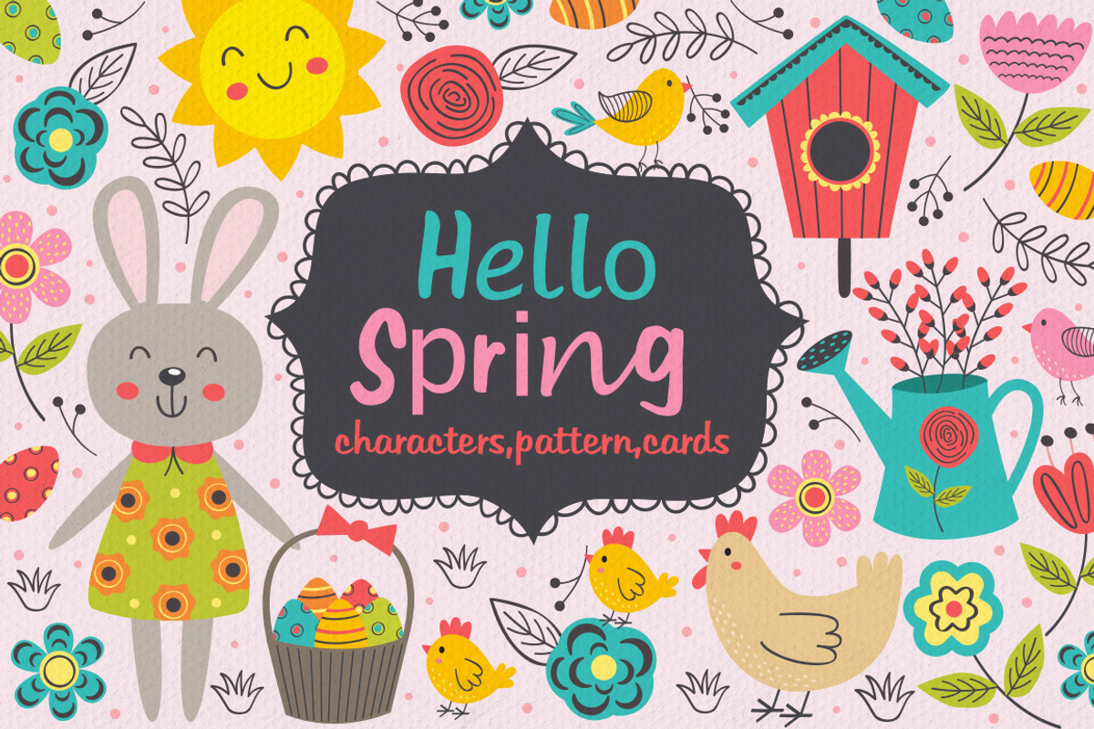 Hello Spring collection, an Animal Illustration by NataKa (Photo 1 of 9)