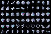 Holographic PNG Pack - 191 Elements, an Object Graphic by Drawwell (Thumbnail 3 of 6)