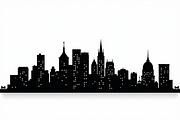 Modern City Skyline Silhouette Set, an Illustration by hafijul (Thumbnail 5 of 7)