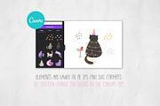 FUNNY CATS: birthday clipart cards, an Animal Illustration by Elliko shop (Thumbnail 9 of 16)