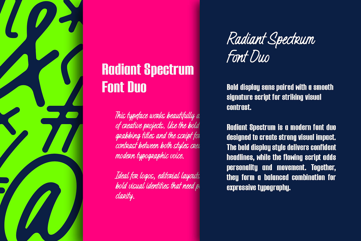 Radiant Spectrum | Font Duo, a Script Font by Lemonthe (Photo 6 of 9)
