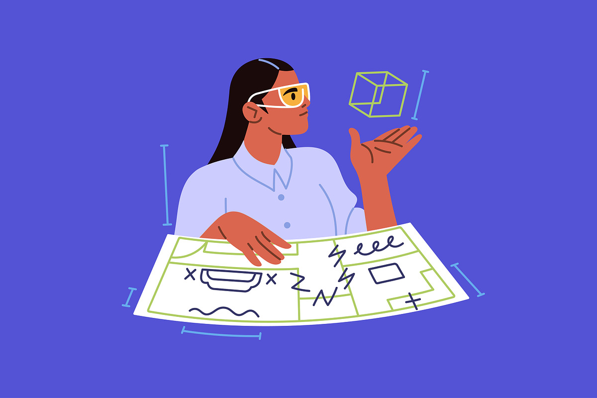 Augmented or virtual reality concept, a Technology Illustration by PaperTrident (Photo 4 of 9)