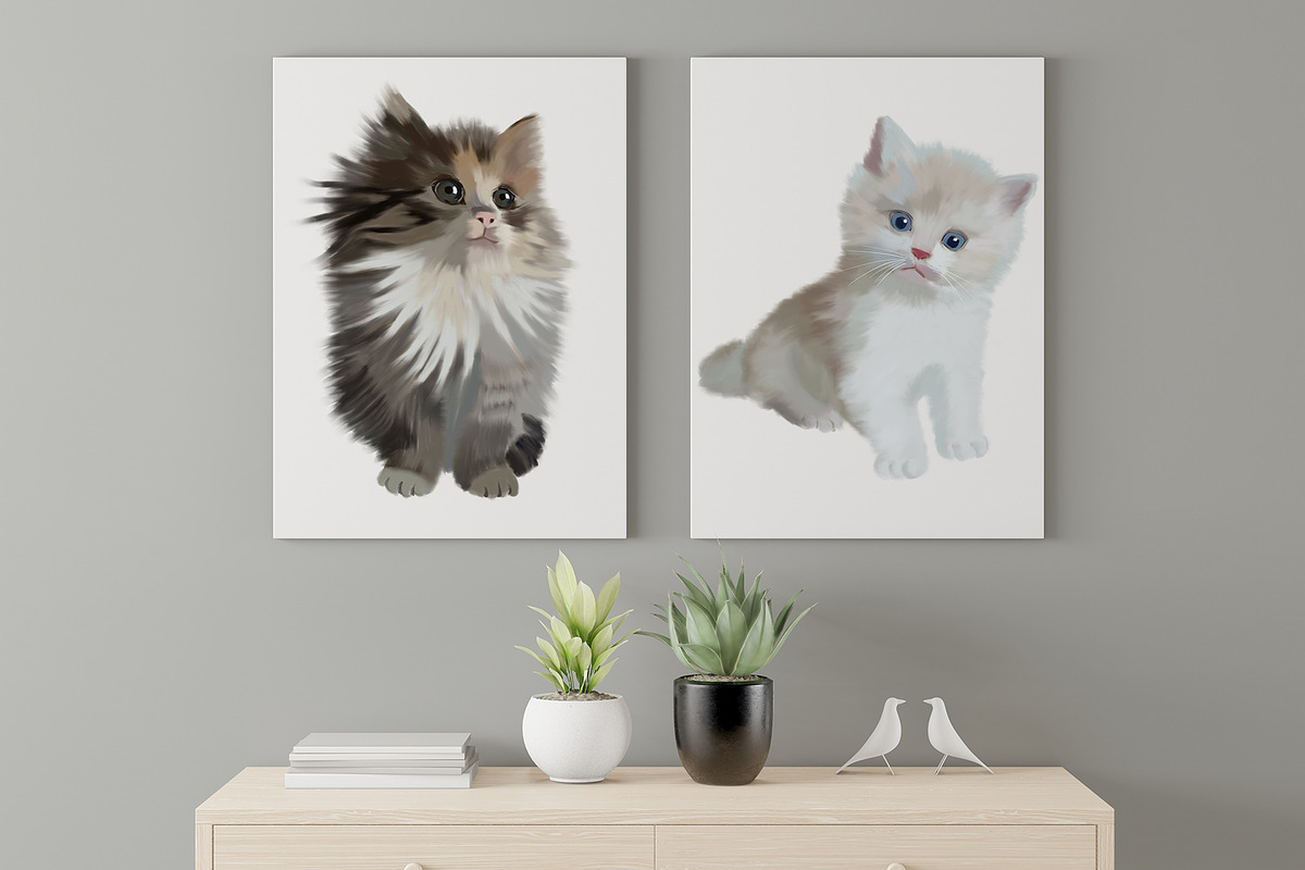 Cute Kittens, an Animal Illustration by Malena (Photo 3 of 4)