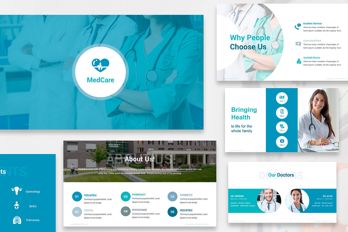 MedCare Fully-Editable PPT Slides, a Presentation Template by MotoCMS (Photo 1 of 4)