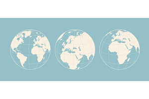 Globe, map, Europe Asia Africa, an Illustration by Foxys Graphic