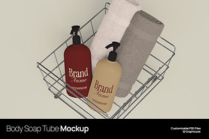 Body Soap Tube Mockup, a Packaging Mockup by graphicook