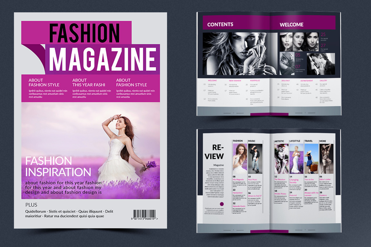 FASHION MAGAZINE TEMPLATE, a Magazine Template by artico (Photo 2 of 6)