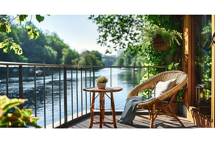 The riverfront patio offers cozy, a Sports & Recreation Photo by Neirfy