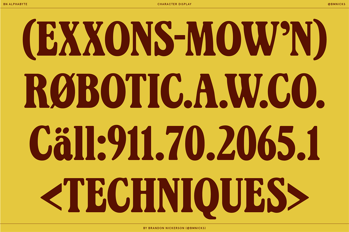 BN Alphabyte, a Serif Font by Bnick (Photo 12 of 14)