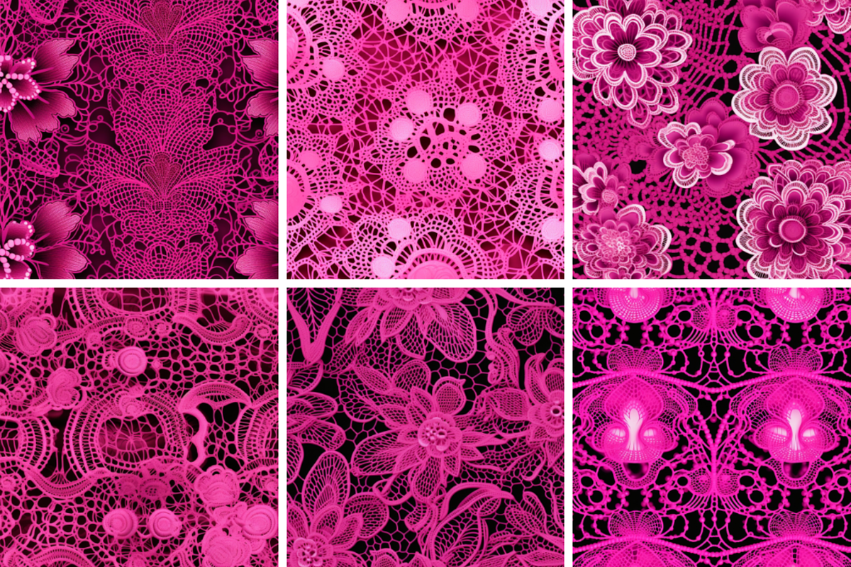 Magenta Lace Seamless Patterns, a Pattern Graphic by PrintablesByFranklyn (Photo 2 of 4)