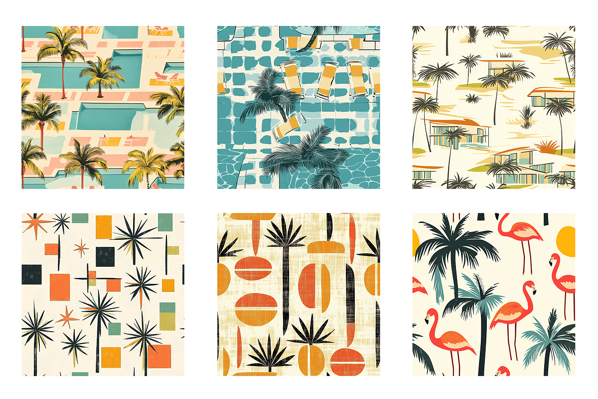 Vintage Palm Springs Seamless, a Pattern Graphic by Chromolume Studio (Photo 3 of 15)