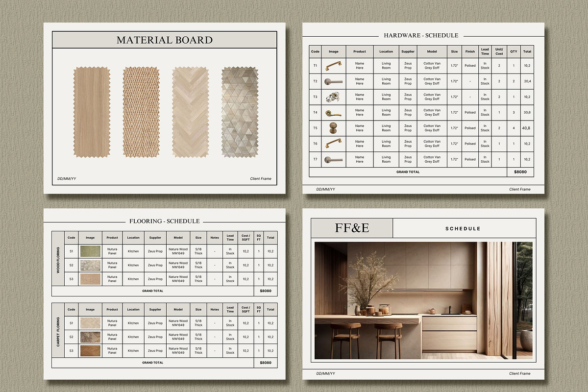 Interior Design FF&E Schedule, a Presentation Template by SKY CREATION