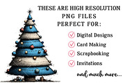 Whimsical Icy Blue Christmas Clipart, an Illustration by OK Design (Thumbnail 4 of 6)