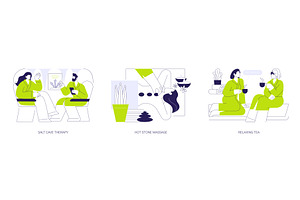 Wellness and spa rituals isolated, a Person Illustration by Visual Generation