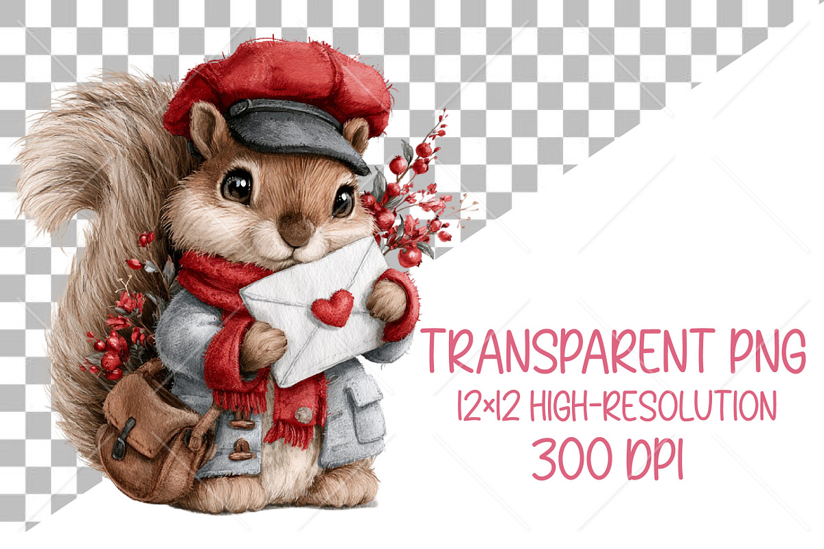 Cute Woodland Postman Animals, a Seasonal Illustration by Canvas Craft (Photo 2 of 10)