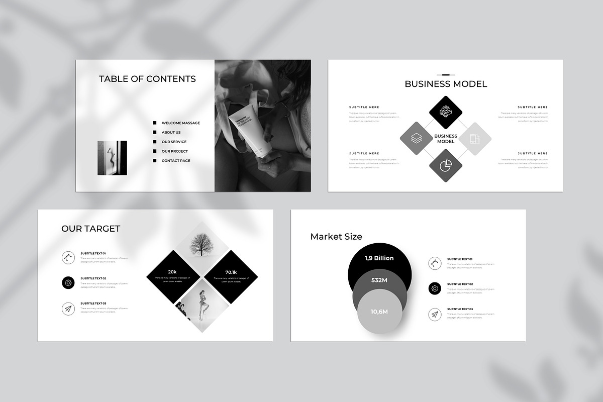 Clean Minimal Presentation Template preview 4