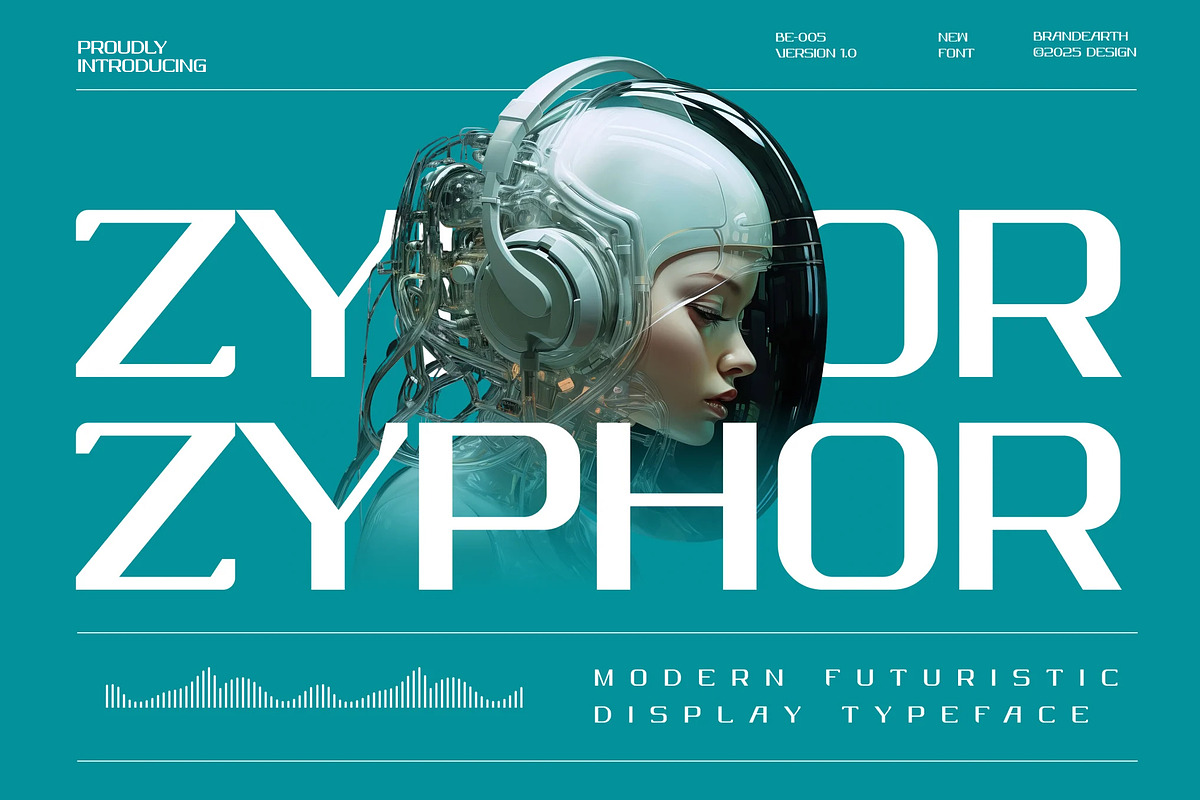 Zyphor – Modern Futuristic Font, a Sans Serif Font by Brand Earth (Photo 1 of 7)