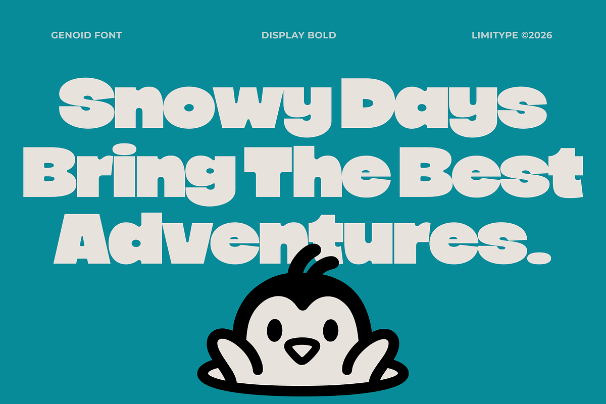 Genoid - Bold Display Font, a Sans Serif Font by limitype (Photo 5 of 12)