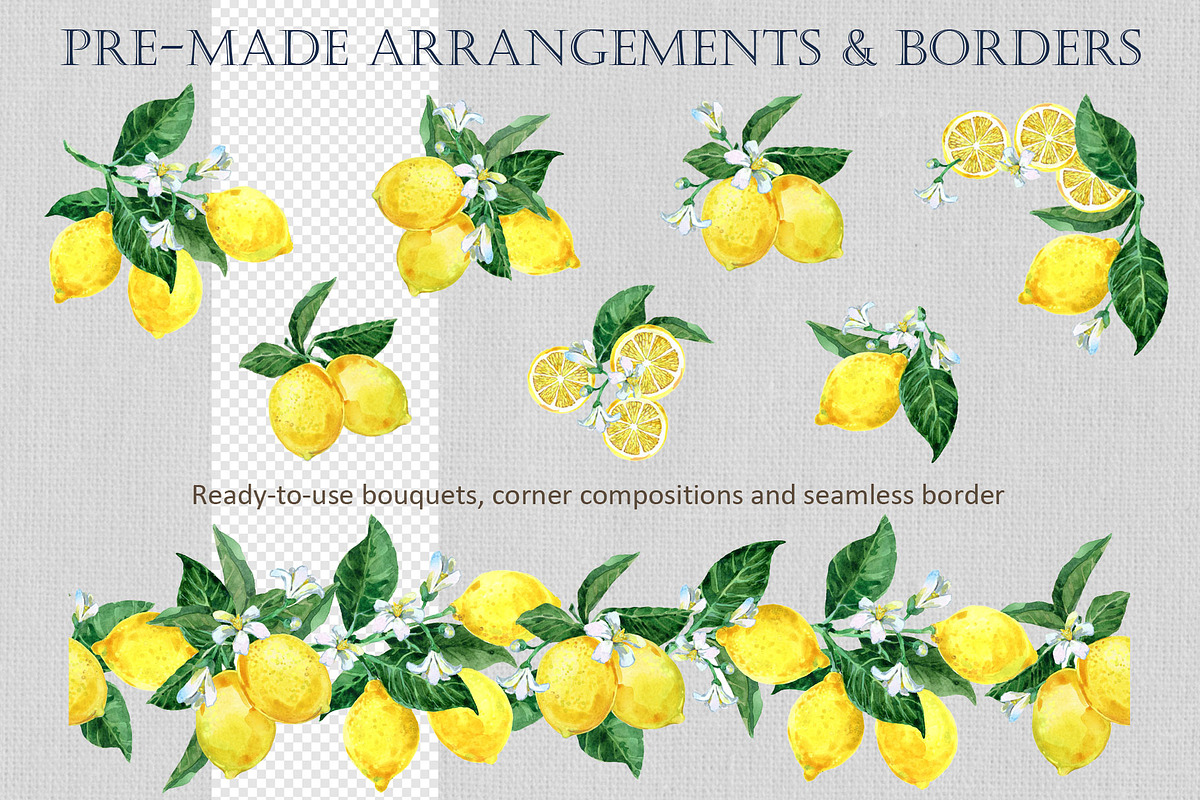 Amalfi Lemon Watercolor & Ink Kit, an Object Illustration by FineArt (Photo 8 of 10)