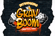GravBOOM GRAFFITI FONT, a Blackletter Font by dansdesign (Thumbnail 1 of 6)