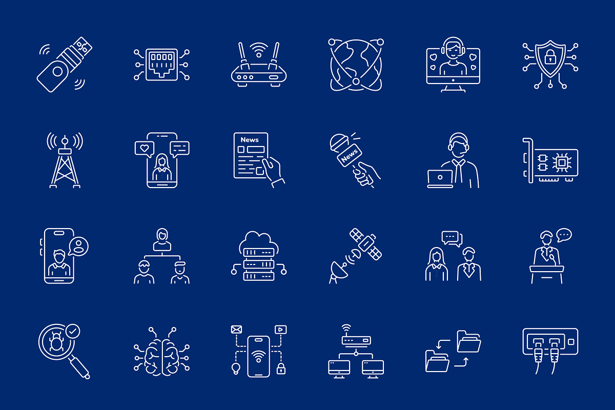 Networking Icon Collection, an Outline Icon by Prosymbols (Photo 7 of 7)