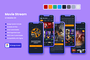 Movie Stream App Mobile UI KIT, an App Template by UICreative (Thumbnail 1 of 4)