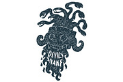 6 Vector Skulls, an Illustration by PaperBat (Thumbnail 4 of 4)