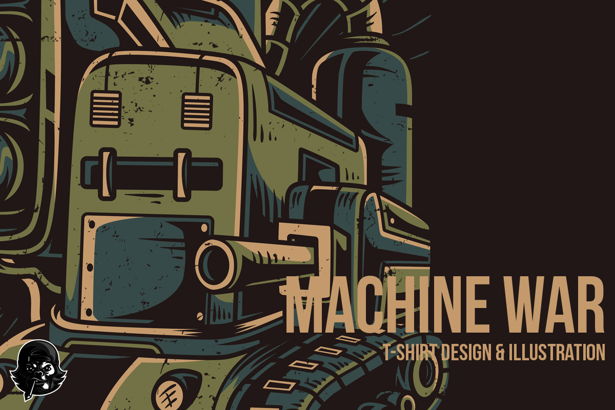 Machine War Illustration, a Work Illustration by badsyxn