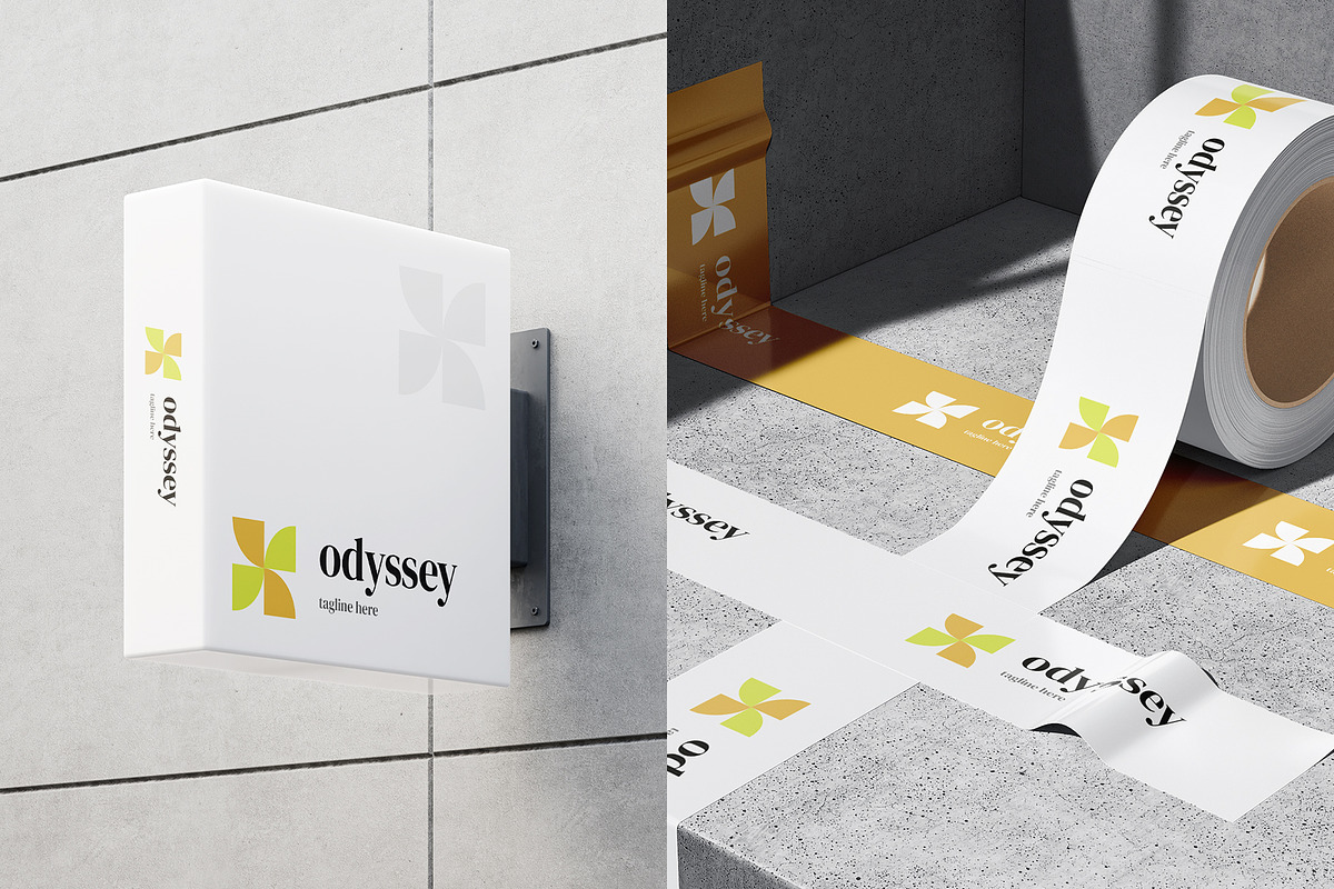 Odyssey Geometric Minimal Logo, a Branding & Logo Template by Dipak Dheer (Photo 5 of 6)