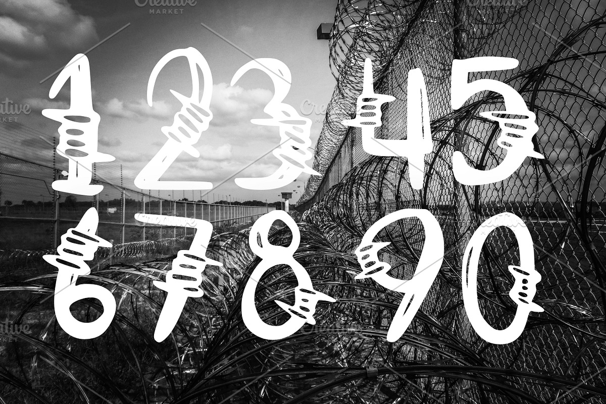 Stop War font, Barb font, War font, a Font by Tattoo Worker Studio (Photo 4 of 4)