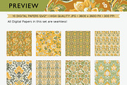 Batik Style Yellow Green Papers, a Texture Graphic by Maishop (Thumbnail 4 of 4)