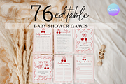 Cherry On Top Baby Shower Games, a Stationery Template by VeliusCreativeStudio (Thumbnail 1 of 6)