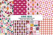 Love Bug Valentine Seamless Patterns, a Pattern Graphic by Alanna Messina Design Co (Thumbnail 1 of 8)